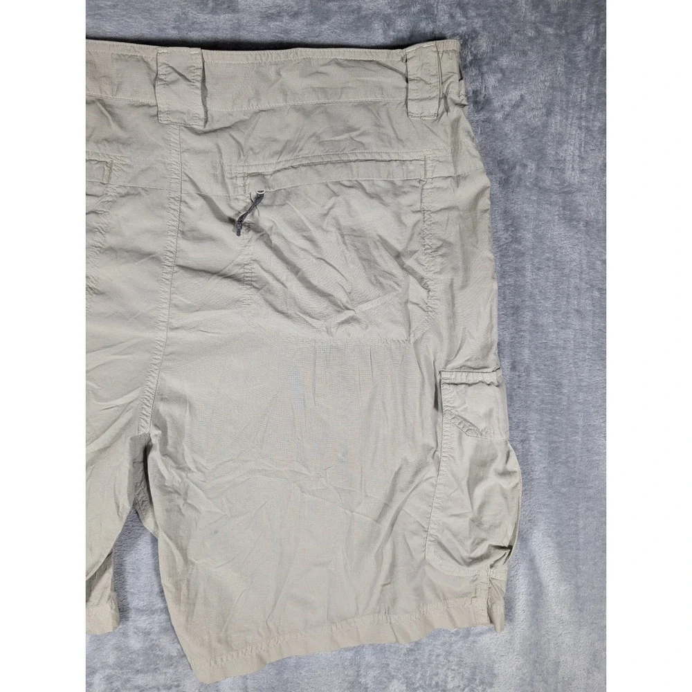 Columbia Mens Light Khaki Tan Lightweight Cotton Flat Front Chino Shorts Large